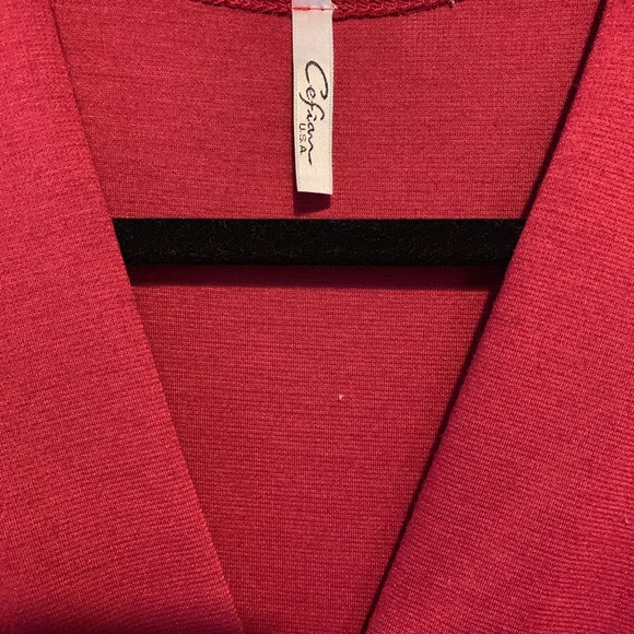 Burgundy asymmetrical dress Medium - Picture 3 of 5